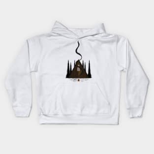 Hut in the woods Kids Hoodie